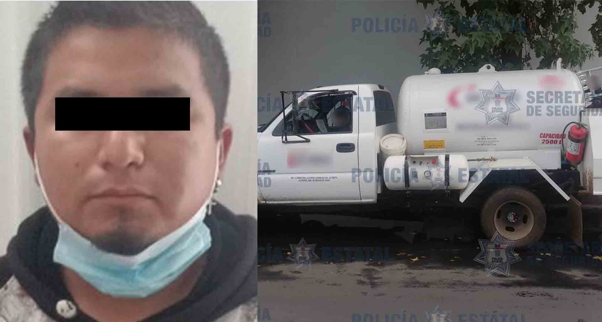 Detienen en Jilotepec a joven con pipa de gas huachicoleado